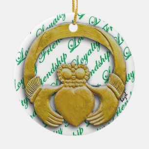 Ierland Claddagh, Irish kerstversient Keramisch Ornament