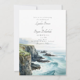 Ierland Cliffs of Moher Wedding Invitation Kaart
