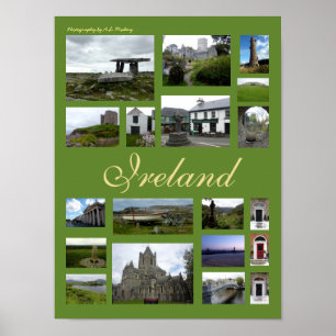 Ierland Collage (Portrait) Poster