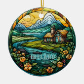 Ierland Country House Souvenir Keramisch Ornament (Voorkant)