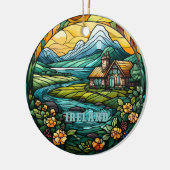 Ierland Country House Souvenir Keramisch Ornament (Links)