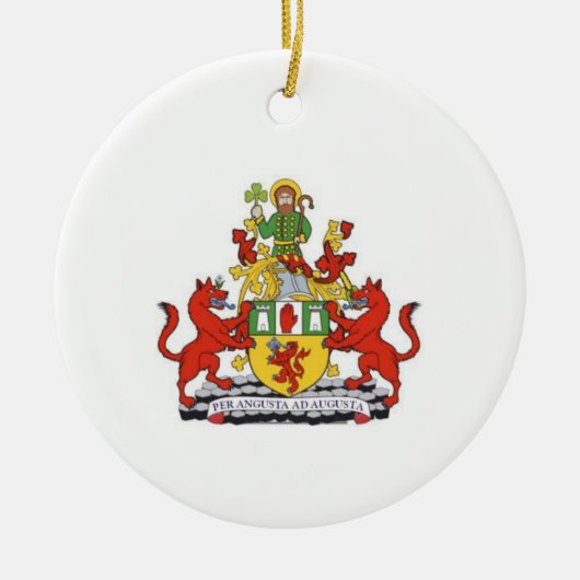 Ierland County Antrim Ceramic Kerstmis Ornament (Voorkant)