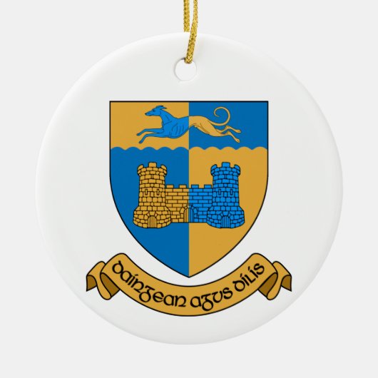 Ierland County Longford Kerstornament Keramisch Ornament (Voorkant)