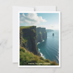 Ierland, De kliffen van Moher, Reisstijl Briefkaart