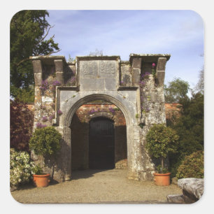 Ierland, de ommuurde tuin van Dromoland Castle Vierkante Sticker