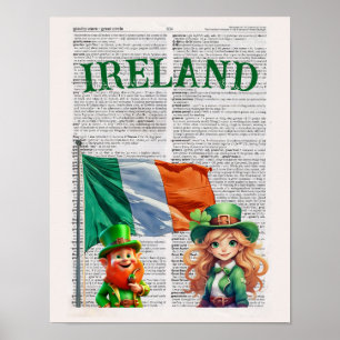 IERLAND -- Dictionary Page Art Poster