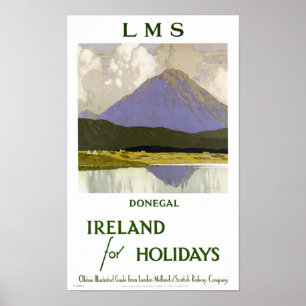 Ierland Donegal Restored Vintage Travel Poster