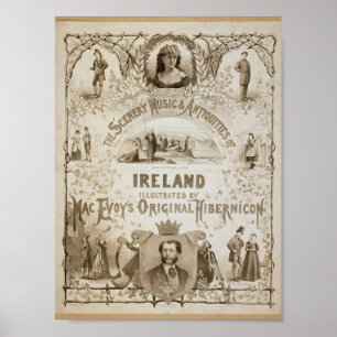 Ierland, door 'Mac Evoy's Original Hibernicon' Poster