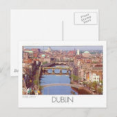 Ierland Dublin River Liffey (St.K.) Briefkaart (Voorkant / Achterkant)