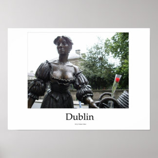 Ierland (Dublin) - standbeeld Molly Malone Poster