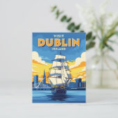 Ierland Dublin Tall Ship Briefkaart (Staand voorkant)