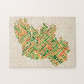 Ierland Eire City Text map Legpuzzel (Horizontaal)