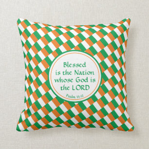 IERLAND Eire Custom Christelijk Scripting Blessed Kussen