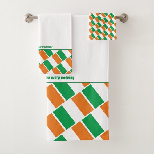 IERLAND FLAG Persoonlijke scripts WHITE Bad Handdoek (Insitu)