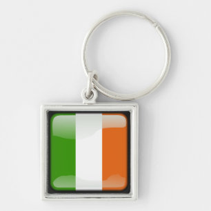 Ierland gepolijst vlag sleutelhanger