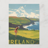 Ierland Golf Briefkaart (Voorkant)