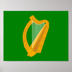 ierland groene harp vlag ierland poster