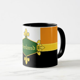 Ierland groene shamrocks, voeg monogram/initiaal t mok