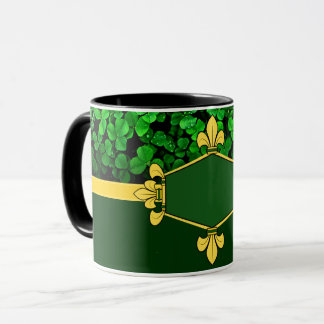 Ierland groene shamrocks, voeg monogram/initiaal t mok