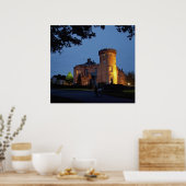 Ierland, het Dromoland Castle verlicht bij de sche Poster (Keuken)