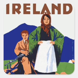 Ierland ~ Het land van de externe jeugd Vierkante Sticker
