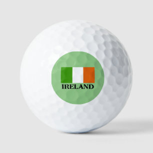 Ierland, Ierse vlag, gelabeld,  Golfballen
