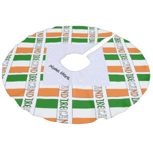 Ierland Ierse Vlag Getegeld Gepersonaliseerd Imitatie Linnen Kerstboom Kleed