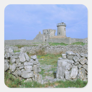 Ierland, Inishmore, Aran-eiland, Dun Aengus Fort Vierkante Sticker