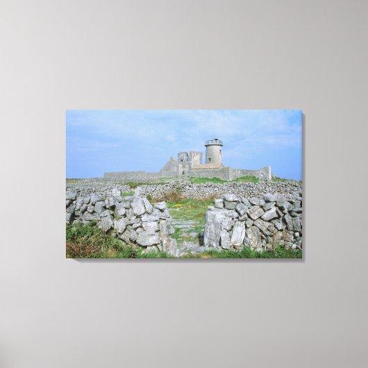 Ierland, Inishmore, Aran Island, Dun Aengus Fort Canvas Afdruk (Voorkant)