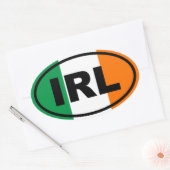 Ierland IRL European Ovale Sticker (Envelop)