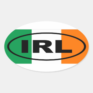 Ierland IRL European Ovale Sticker