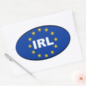 Ierland IRL European Ovale Sticker (Envelop)