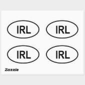 Ierland "IRL" Ovale Sticker (Vel)