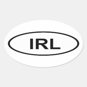 Ierland "IRL" Ovale Sticker