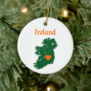 Ierland Kaart Keramisch Ornament