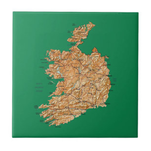 Ierland Kaart Tegels Tegeltje