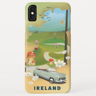 Ierland kaart vintage reisposter iPhone XS max hoesje