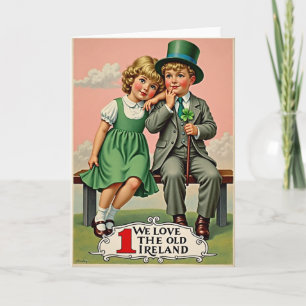 Ierland Kids Vintage Scene Kaart