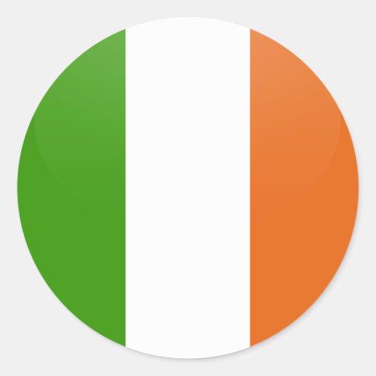 Ierland kwaliteit Vlag Cirkel Ronde Sticker (Voorkant)