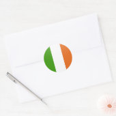 Ierland kwaliteit Vlag Cirkel Ronde Sticker (Envelop)