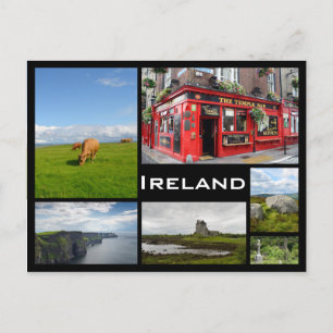 Ierland landschappen briefkaart zwarte lijst colla