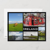 Ierland landschappen briefkaart zwarte lijst colla (Voorkant / Achterkant)