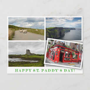 Ierland landschappen collage voor St. Paddy's Day Briefkaart