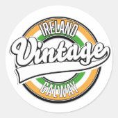 ierland  logo Galway Ronde Sticker (Voorkant)