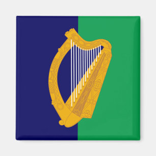 Ierland Magnet - Harp op Blauw & Groen Magneet