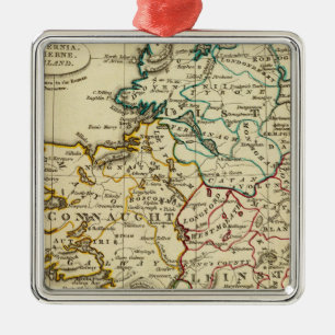 Ierland met vastgestelde grenzen metalen ornament