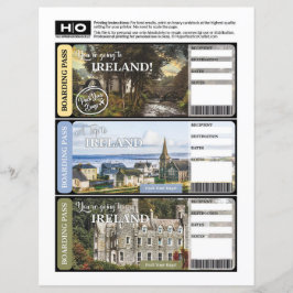 Ierland Mock Ticket voor Reizen en Evenementen