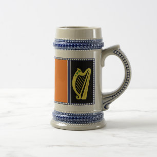 Ierland Nationale vlag, Harp, groene shamrocks Bierpul