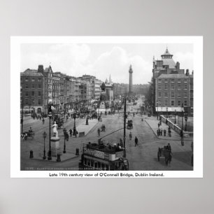  Ierland, O'Connell Bridge Dublin Poster
