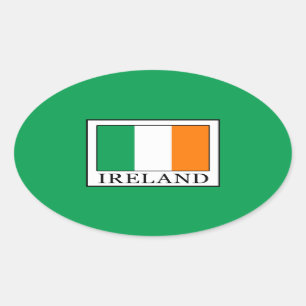 Ierland Ovale Sticker